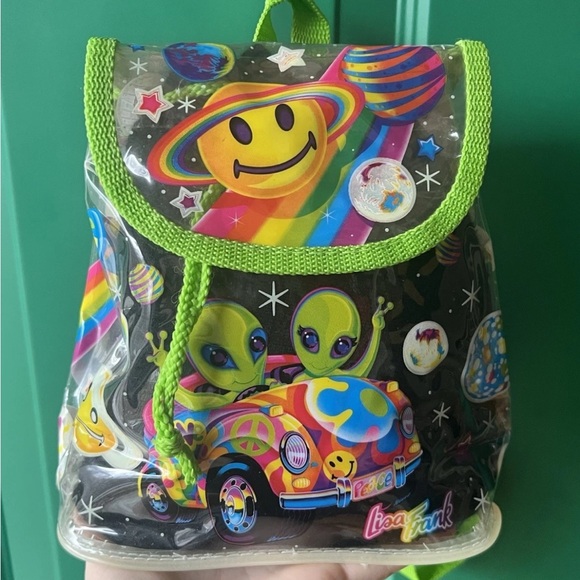green clear light up mini backpack Jusdot 12"x6"x12" Stadium Approved See Through Bag Waterproof PVC Small Transparent Backpacks for Festival Sport Event Concerts, Step into the spotlight with the Kandies Clear Festival Backpack Pixar | Up House Christmas